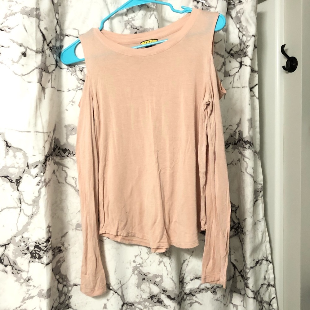 long sleeve cut out shirt
